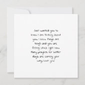 Denken aan jou | Chronisch zieke vriend Kaart (Achterkant)