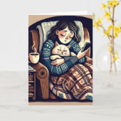 Denken aan jou | Chronisch zieke vriend Kaart (Gele Bloem)