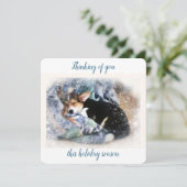 Denken aan jou Corgi Puppy Kaart (Staand voorkant)