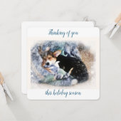 Denken aan jou Corgi Puppy Kaart (Voorkant / Achterkant in situ)