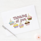 Denken aan jou Cupcake Sticker (Envelop)