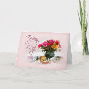 DENKEN AAN JOU - DELICAAT - BLOEMEN/KOFFIE KAART