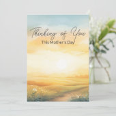 Denken aan jou Dit Moederdag Wenskaart Kaart (Staand voorkant)