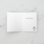 Denken aan jou Doodle Flower Gevouwen Blank Kaart (Binnen)