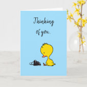 Denken aan jou (eenzame eend) kaart (Gele Bloem)