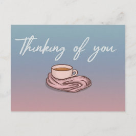 "Denken aan jou en het sturen van warme knuffels" Briefkaart