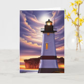 Denken aan jou en jou missen vuurtoren kaart (Gele Bloem)