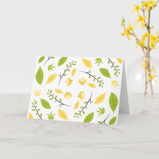 Denken aan jou en onze liefde sturen kaart (Gele Bloem)