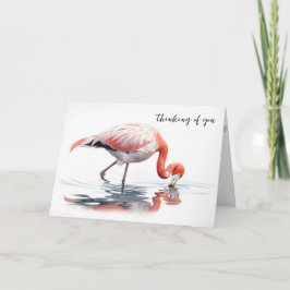 Denken aan jou Flamingo Kaart