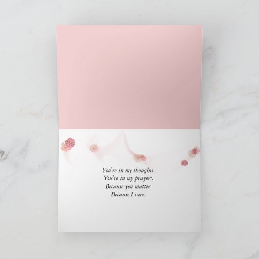 Denken aan jou Flamingo Kaart (Binnen)