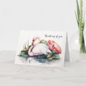 Denken aan jou Flamingo Kaart (Voorkant)