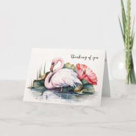 Denken aan jou Flamingo Kaart