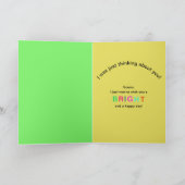 Denken aan jou, Fun Frog, Kaleidoscope Collectie Kaart (Binnen)