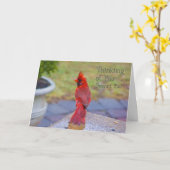 Denken aan jou - Geheime vriend - Rode Kardinaal Kaart (Gele Bloem)