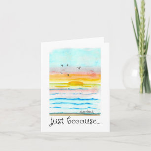 Denken aan jou, gewoon omdat, Sunset Art Kaart