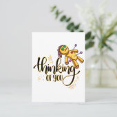 Denken aan jou Grappige Halloween Voodoo Doll Briefkaart (Staand voorkant)