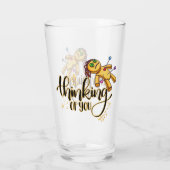 Denken aan jou Grappige Halloween Voodoo Doll Glas (Achterkant)