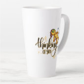 Denken aan jou Grappige Halloween Voodoo Doll Latte Mok (Rechterhoek)