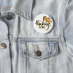 Denken aan jou Grappige Halloween Voodoo Doll Ronde Button 5,7 Cm