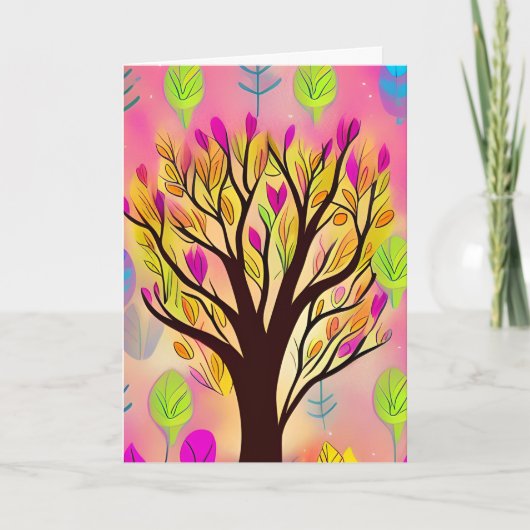 Denken aan jou | grillige boom kaart (Voorkant)