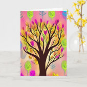 Denken aan jou | grillige boom kaart (Gele Bloem)