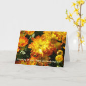 Denken aan jou! Ik hoop dat het goed met je gaat. Kaart (Gele Bloem)