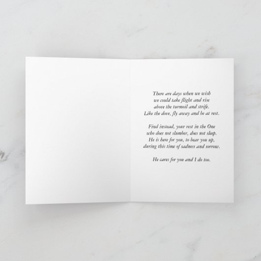 Denken aan jou in deze tijd van verdriet kaart (Binnen)