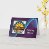 DENKEN AAN JOU - INDIASE COLLECTIE - ZONSOPGANG KAART (Gele Bloem)