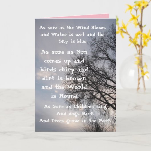 Denken aan jou Kaart altijd! (Gele Bloem)