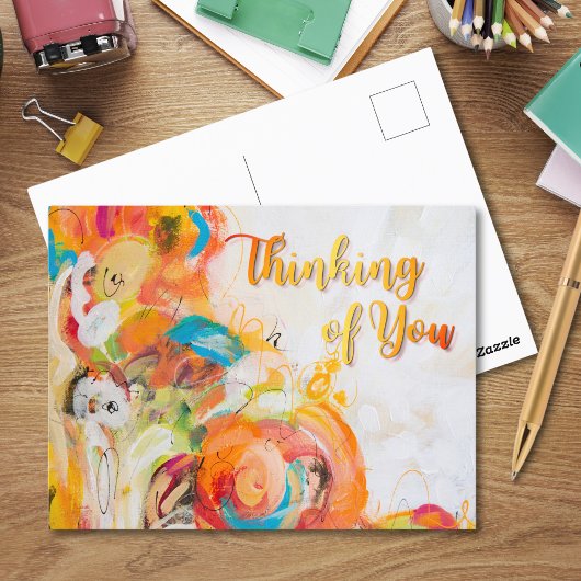 Denken aan jou Levendig Abstract Briefkaart