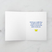 Denken aan jou met gele vlinders kaart (Binnen)