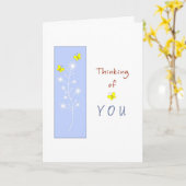 Denken aan jou met gele vlinders kaart (Gele Bloem)