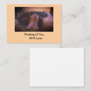Denken aan jou met liefdesbriefkaarten notitiekaartje