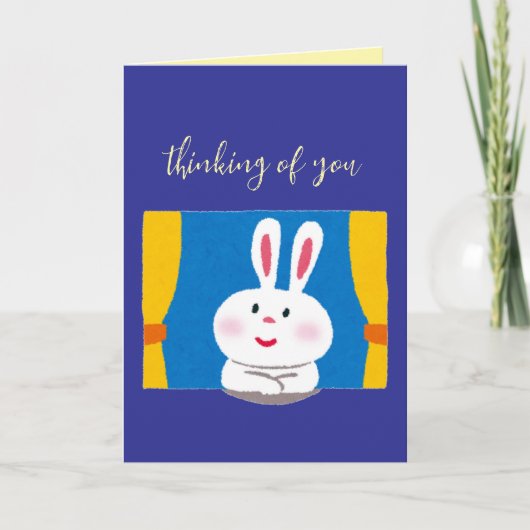 Denken aan jou / Missing You Kaart, Rabbit Kaart (Voorkant)