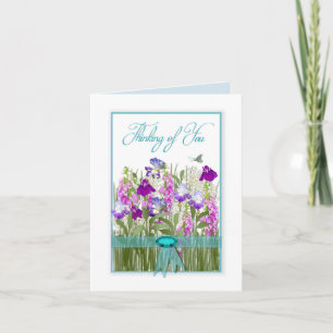 Denken aan jou, mooie bloemen uit tuinen kaart