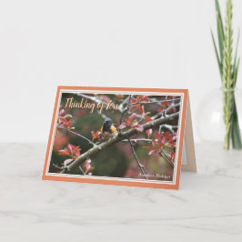 Denken aan jou Mooie Vogel Wenskaart Feestdagen Kaart