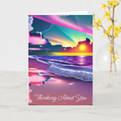 Denken aan jou | Oceaangolven, Roze Zand Kaart (Gele Bloem)
