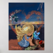 Denken aan jou op het strand poster (Voorkant)