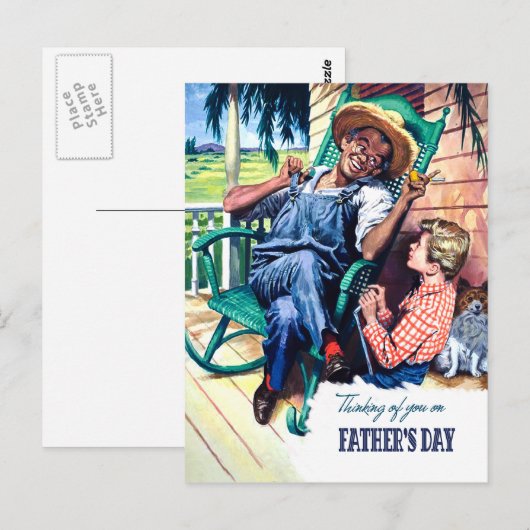 Denken aan jou op Vaderdag Briefkaart (Voorkant / Achterkant)