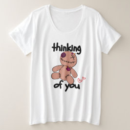 Denken aan jou Pin-Pal Grote Maat T-shirt