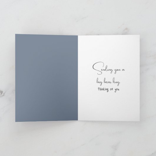 Denken aan jou Polar Beer knuffel Kaart (Binnen)