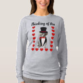 Denken aan jou Poodle Ladies Longsleeve T-shirt (Voorkant)