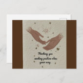 "Denken aan jou - Positieve vibes op je pad sturen Briefkaart (Voorkant / Achterkant)