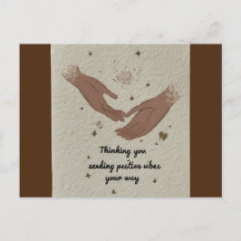 "Denken aan jou - Positieve vibes op je pad sturen Briefkaart
