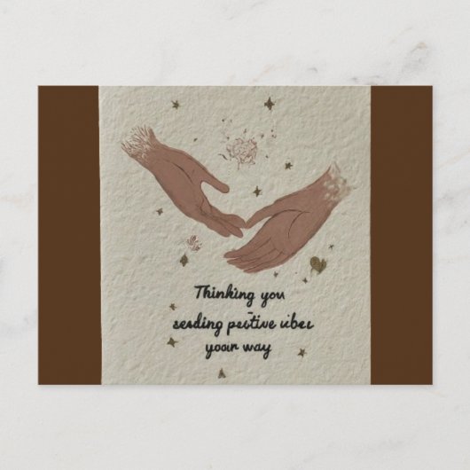 "Denken aan jou - Positieve vibes op je pad sturen Briefkaart (Voorkant)