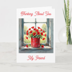 Denken aan jou   Red Poppies Kaart