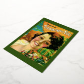 Denken aan jou  Retro Folie Feestdagenkaart (Gedraaid)