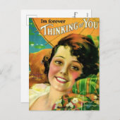 Denken aan jou  - Rolf Armstrong Feestdagenkaart (Voorkant / Achterkant)