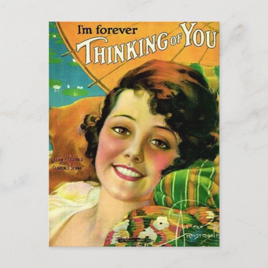 Denken aan jou  - Rolf Armstrong Feestdagenkaart (Voorkant)