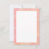 "Denken aan jou" Roos, Waterverf Roze Kaart (Achterkant)